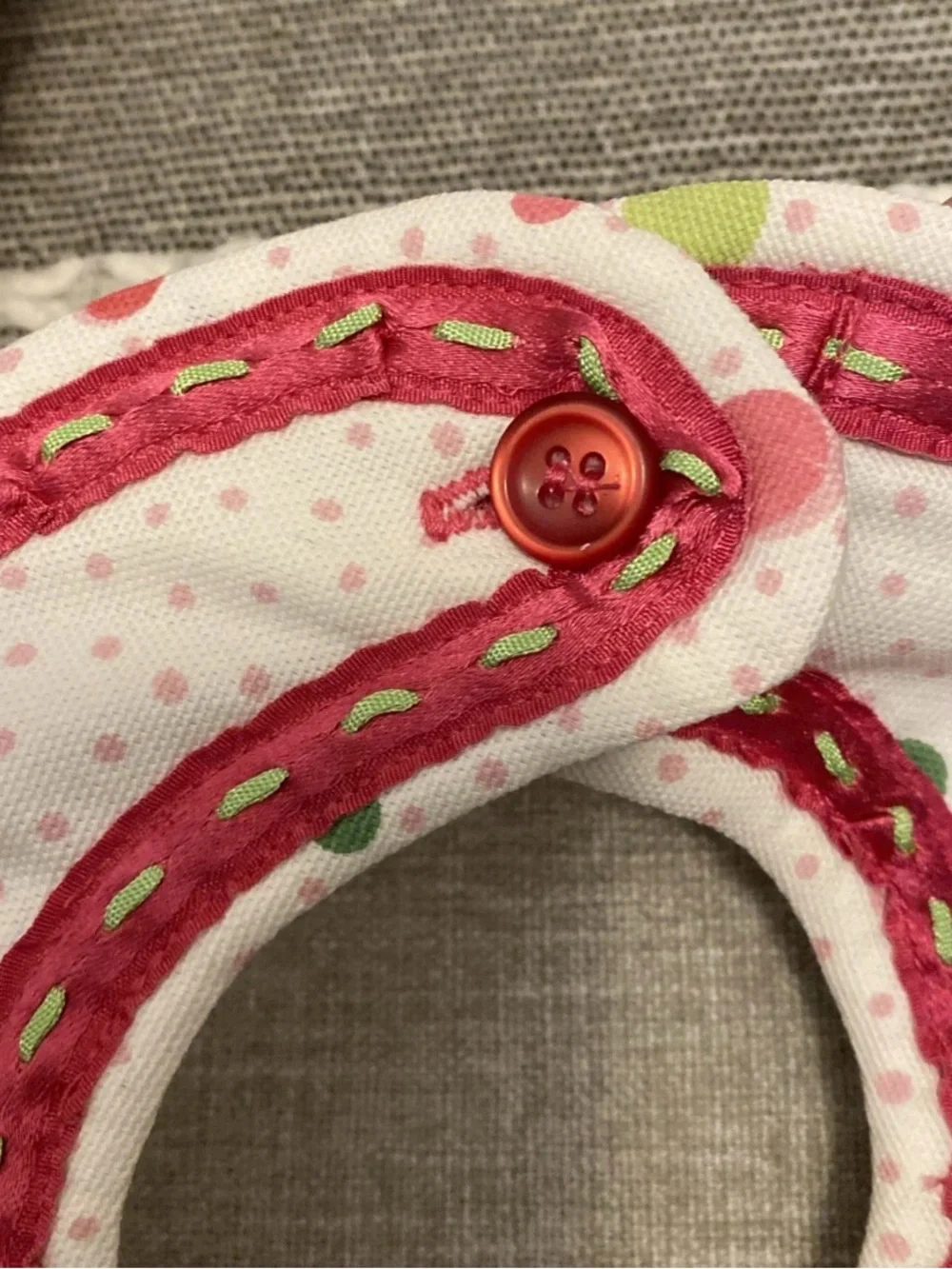 NWT Small Hand Made Diaper Bag with Bib Burp Cloth Emily Hand Sewn Baby Bag Pink